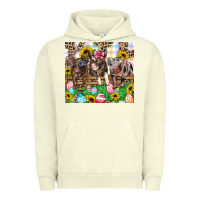 Pigment Pistachio easter farm animals Happy Easter Day Urban Hoodie - CowGirlArtShop