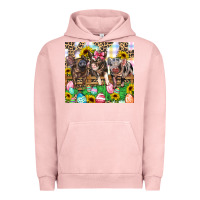 Pigment Salmon easter farm animals Happy Easter Day Urban Hoodie - CowGirlArtShop