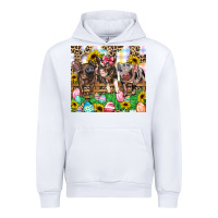 White easter farm animals Happy Easter Day Urban Hoodie - CowGirlArtShop