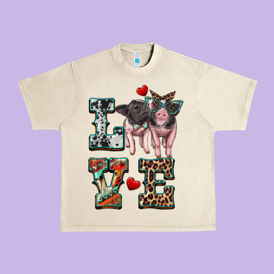 Love Baby Pigs Urban Heavy Tee Designed By Artiststas