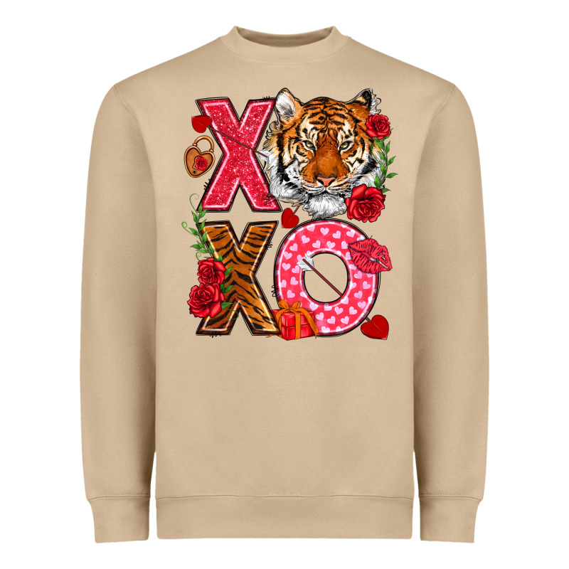 Xoxo With Tiger Heavyweight Sweatshirt by NancyCooperArtShop | Teevron