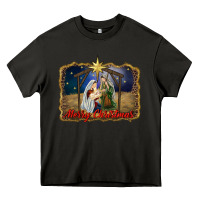 Asphalt merry christmas holy family Heavy Core Tee - RanaPortraitStore