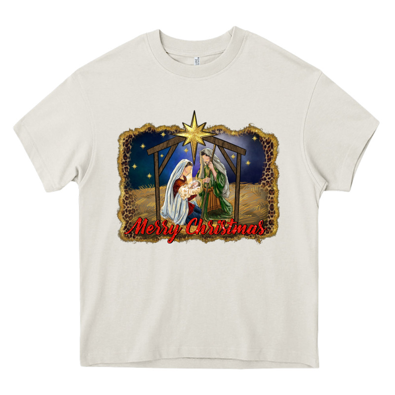 Merry Christmas Holy Family Heavy Core Tee by RanaPortraitStore | Teevron