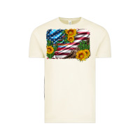 Vintage Arctic usa flag and sunflower serape leopard and cactus Vintage Tee - Artiststas