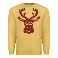 Antique Gold Christmas Deer Ugly Premium Sweatshirt - Bettercallsaul