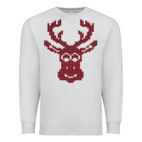 Dove Grey Christmas Deer Ugly Premium Sweatshirt - Bettercallsaul