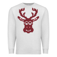 Oatmeal Heather Christmas Deer Ugly Premium Sweatshirt - Bettercallsaul