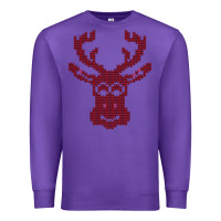 Purple Christmas Deer Ugly Premium Sweatshirt - Bettercallsaul