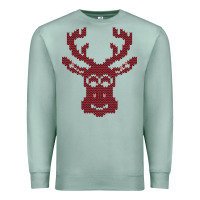 Seafoam Christmas Deer Ugly Premium Sweatshirt - Bettercallsaul
