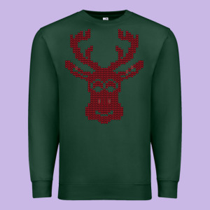 Christmas Deer Ugly Premium Sweatshirt Designed By Bettercallsaul