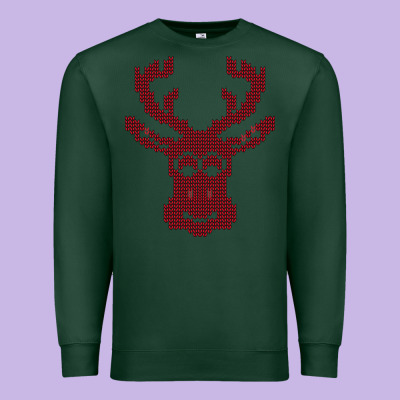 Christmas Deer Ugly Premium Sweatshirt Designed By Bettercallsaul