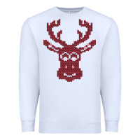 White Christmas Deer Ugly Premium Sweatshirt - Bettercallsaul
