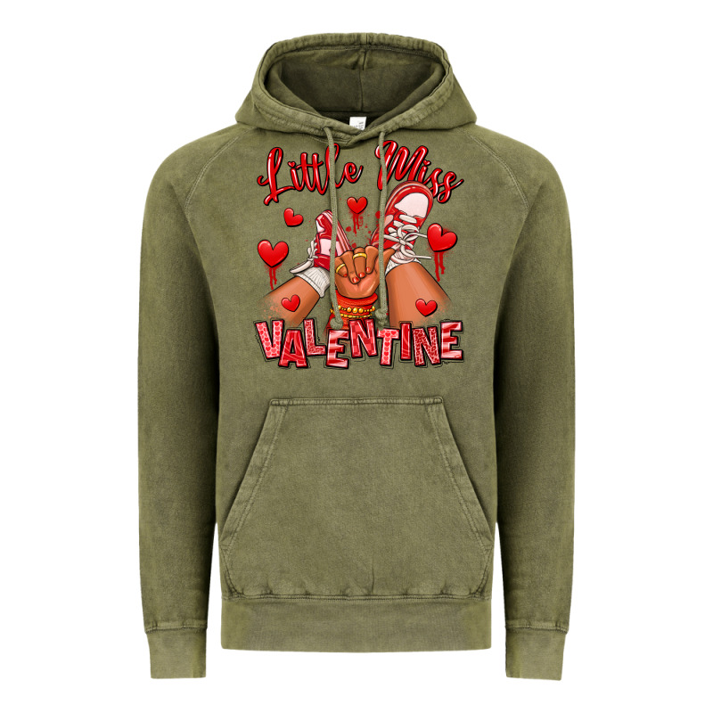 Little Miss Valentine Afro Kid Sneakers Vintage Hoodie by RanaPortraitStore | Teevron