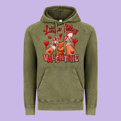Little Miss Valentine Afro Kid Sneakers Vintage Hoodie Designed By Ranaportraitstore