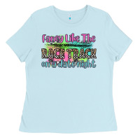 Baby Blue fancy like the race track on a date night Ladies Tee - Zillion Design Studio
