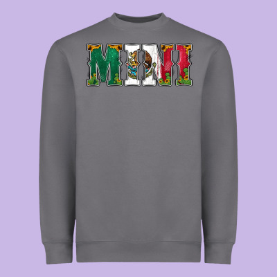 Mexican Flag Mini Heavyweight Sweatshirt Designed By Jasminsmagicworld