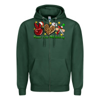 Sports Green Peace love Phlebotomy Christmas Zipper Hoodie - NancyCooperArtShop