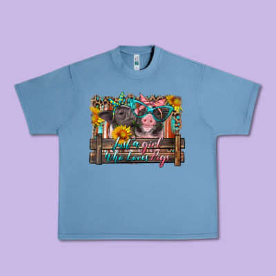Just A Girl Who Loves Pigs Urban Heavy Tee Designed By Artiststas