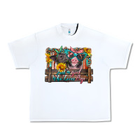 White just a girl who loves pigs Urban Heavy Tee - Artiststas