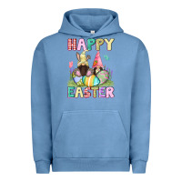 Pigment Pebble Blue Happy Easter gnomies Easter Day Urban Hoodie - CowGirlArtShop