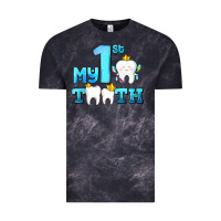 Cloud Black my first tooth with teeth Vintage Tee - AdoDesignShop