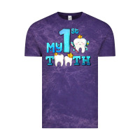 Cloud Purple my first tooth with teeth Vintage Tee - AdoDesignShop