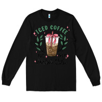 Black iced coffee social club Long Sleeve Tee - MaliasSmallBusiness