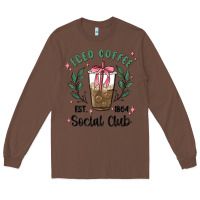 Chestnut iced coffee social club Long Sleeve Tee - MaliasSmallBusiness