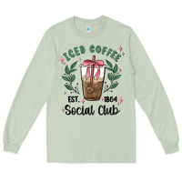 Matcha iced coffee social club Long Sleeve Tee - MaliasSmallBusiness