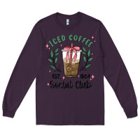 Plum iced coffee social club Long Sleeve Tee - MaliasSmallBusiness