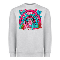 Heather Grey xo xo rainbow valentine Heavyweight Sweatshirt - NancyCooperArtShop