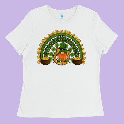 St Patricks Day Rainbow Ladies Tee Designed By Ranaportraitstore
