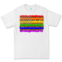 White lgbtq and usa flag Premium Tee - Zillion Design Studio