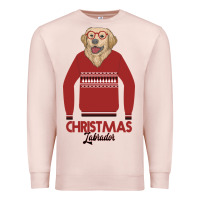 Pale Pink Christmas Labrador Premium Sweatshirt - Bettercallsaul