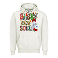 Oatmeal Heather Sassy litte soul Zipper Hoodie - NancyCooperArtShop
