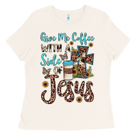Bone give me coffee with a side of jesus Ladies Tee - JahusDesignShop