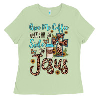 Matcha give me coffee with a side of jesus Ladies Tee - JahusDesignShop