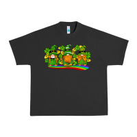 Pigment Black st patricks day gnomes shamrock gold rainbow Urban Heavy Tee - Artiststas