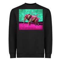 Black colorful elephant Heavyweight Sweatshirt - LillyAllenDesigns