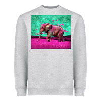 Heather Grey colorful elephant Heavyweight Sweatshirt - LillyAllenDesigns
