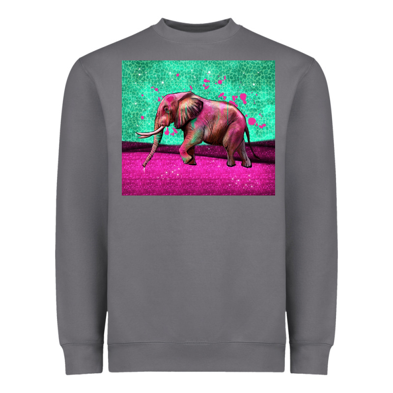 Colorful Elephant Heavyweight Sweatshirt by LillyAllenDesigns | Teevron