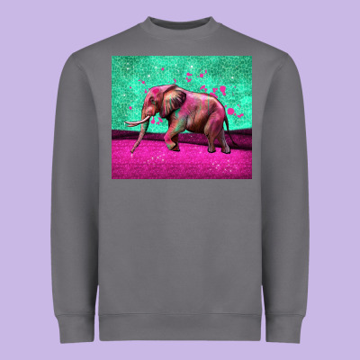Colorful Elephant Heavyweight Sweatshirt Designed By Lillyallendesigns