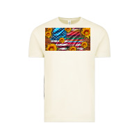 Vintage Arctic usa flag and serape with leopard and sunflowers license plate Vintage Tee - Artiststas