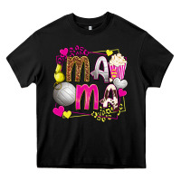 Black mama volleyball with popcorn Heavy Core Tee - texasbilliewilder