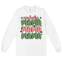 White one lucky mama Long Sleeve Tee - MaliasSmallBusiness
