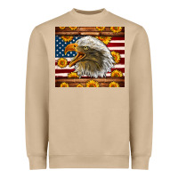 Mushroom American Flag Eagle Heavyweight Sweatshirt - LillyAllenDesigns
