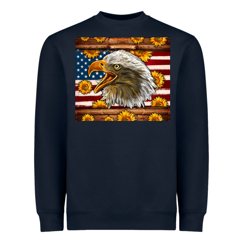 American Flag Eagle Heavyweight Sweatshirt by LillyAllenDesigns | Teevron