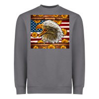 Storm American Flag Eagle Heavyweight Sweatshirt - LillyAllenDesigns