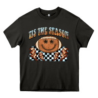 Asphalt tis the season football smiley face Heavy Core Tee - BarkalooDesign