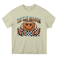 Tis The Season Football Smiley Face Heavy Core Tee | Teevron